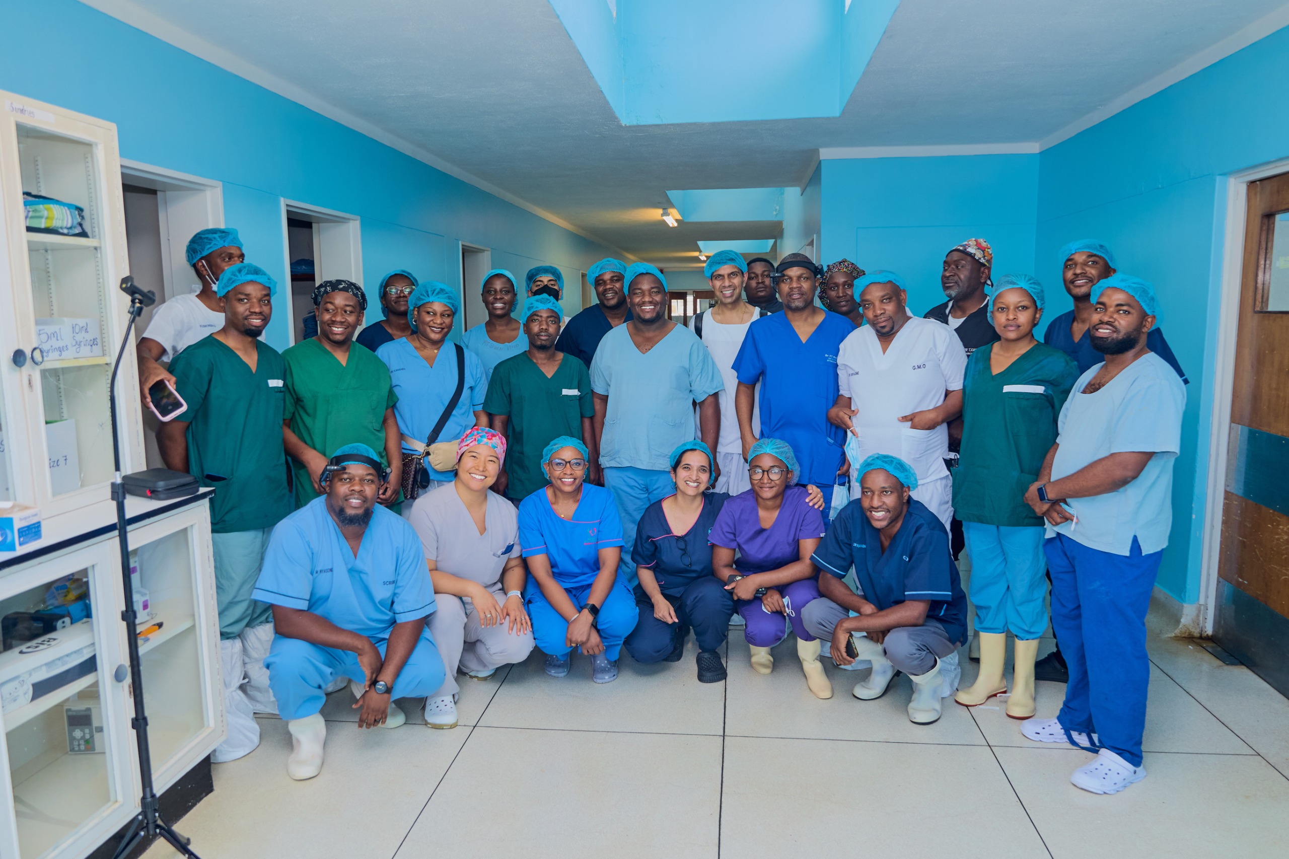 Healthcare providers discussing patient care in hospital